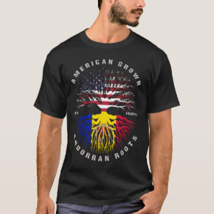 Camiseta American Grown Andorran Roots Andorra Flag