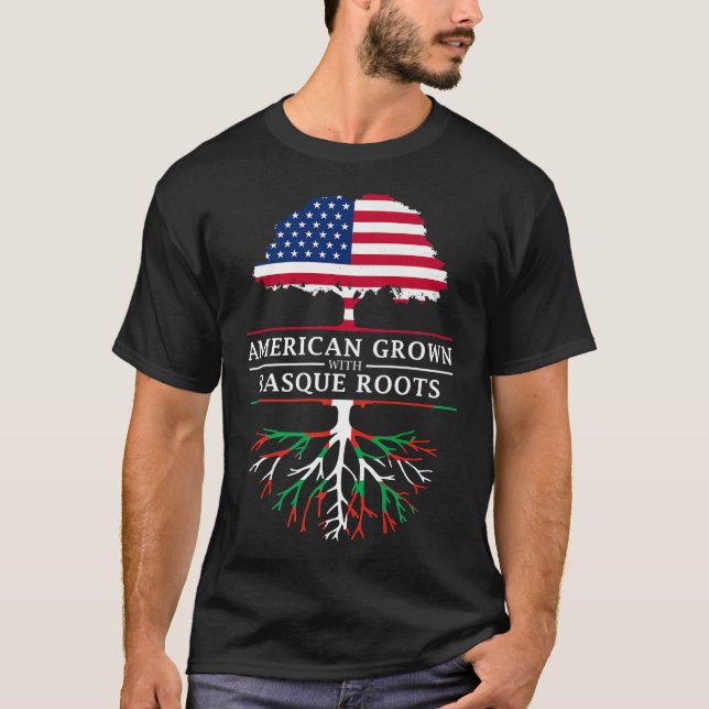 Camiseta American Grown Basque Roots  Basque Premium  (Frente)