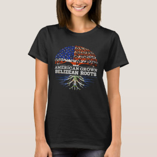 Camiseta American Grown Belizean Roots America Belize Tree 