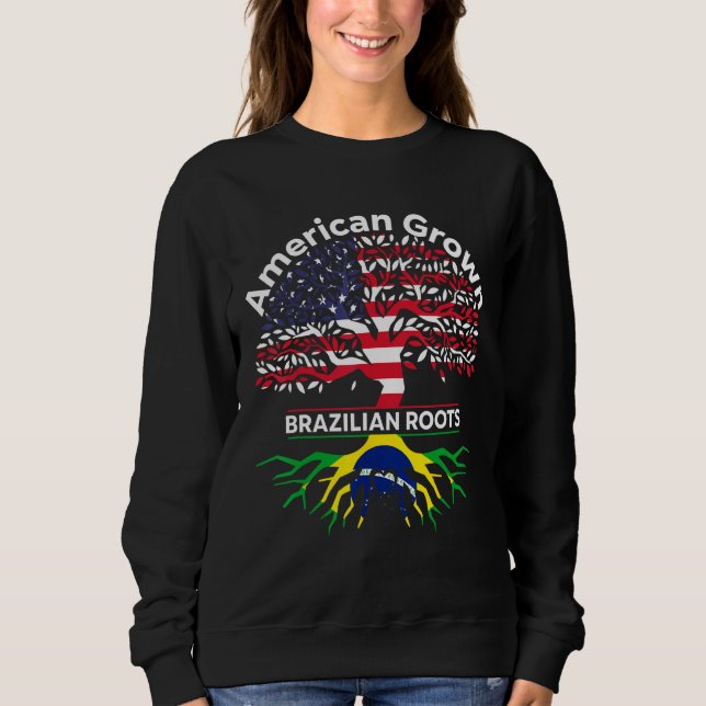 Camiseta American Grown Brazilian Roots American Brazilian  (Frente)