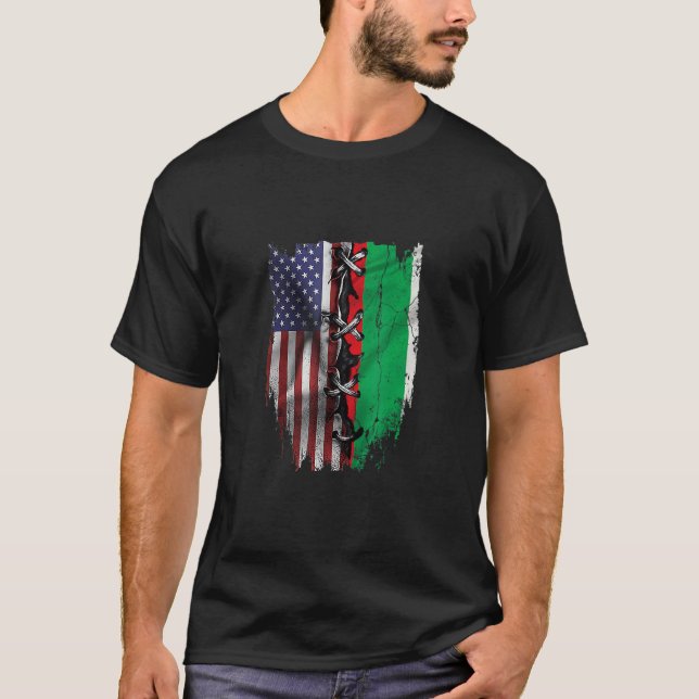 Camiseta American Grown Bulgarian Roots USA Bulgaria Flag (Frente)