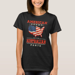 Camiseta American Grown com Aus Patriótico de Partes Austra