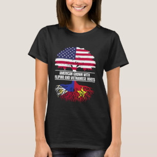 Camiseta American Grown com Patrimônio da Bandeira Filipino