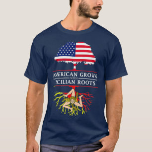 Camiseta American Grown com Raízes Sicilianas