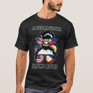Camiseta American Grown Filipino Roots Filipinas