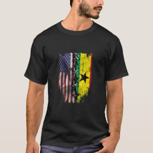 Camiseta American Grown Ghanaian Roots USA Ghana Flag