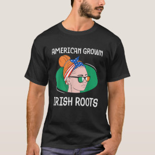Camiseta American Grown Irish Roots Family Ireland Usa A