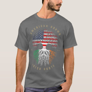 Camiseta American Grown Irish Roots Ireland Flag