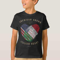 American Grown Italiana Heart Love Italy Flag