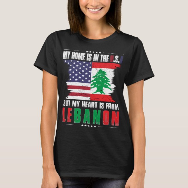 Camiseta American Grown Lebanese American from Lebanon (Frente)