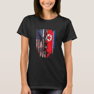 Camiseta American Grown North Coreano Roots EUA Coreia do N