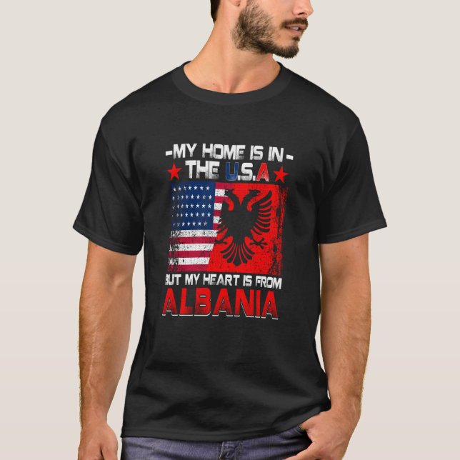 Camiseta American Grown Patriot Albanian American from Alba (Frente)