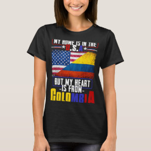 Camiseta American Grown Patriot Colombian American do Coron