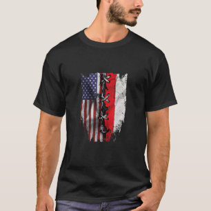 Camiseta American Grown Polonês Roots USA Polônia Flag