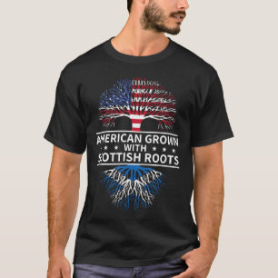 Camiseta American Grown Scottish Roots Scotland Gift