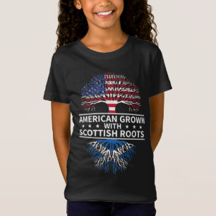 Camiseta American Grown Scottish Roots Scotland Gift
