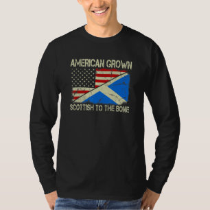Camiseta American Grown Scottish To Bone Us Scotland Fl