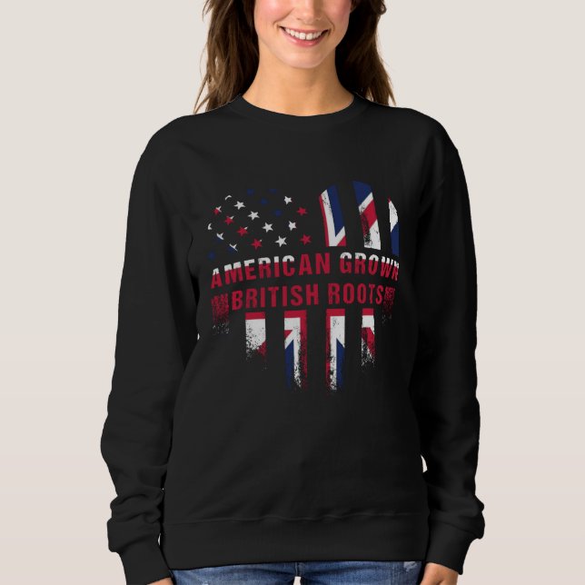 Camiseta American Grown with British Roots United Kingdom L (Frente)