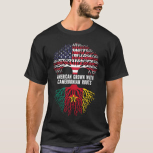 Camiseta American Grown with Cameroonian Roots USA Flag