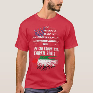 Camiseta American Grown with Emirati Roots USA Flag UAE 