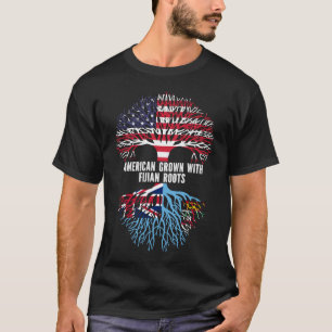 Camiseta American Grown with Fijian Roots USA Flag