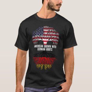 Camiseta American Grown with German Roots USA Flag