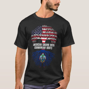 Camiseta American Grown with Guamanian Roots USA Flag