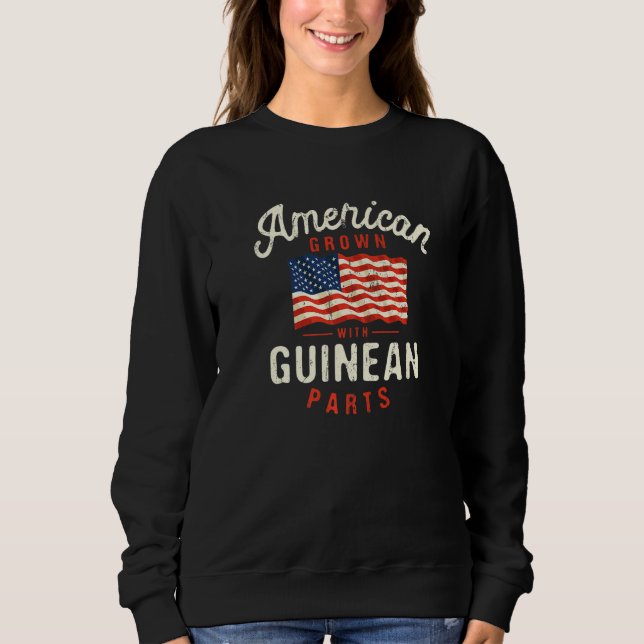 Camiseta American Grown with Guinean Parts Patriotic Nation (Frente)