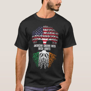 Camiseta American Grown with Irish Roots USA Flag
