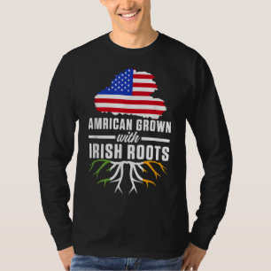 Camiseta American Grown with Irish Roots USA Ireland Counte