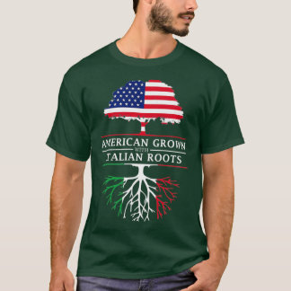 Camiseta American Grown with Italian Roots  Italy Premium