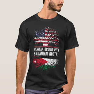Camiseta American Grown with Jordanian Roots USA Flag