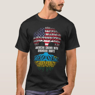 Camiseta American Grown with Rwandan Roots USA Flag