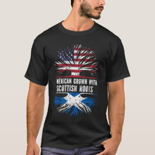 Camiseta American Grown with Scottish Roots USA Flag