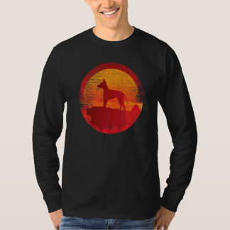 Camiseta American Hairless Terrier Retro Sunset