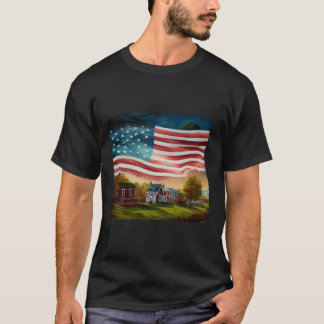 Camiseta American Heartland - Patriotic Country ScenArt