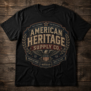 Camiseta American Heritage Supply Co. Patriótico Vintage