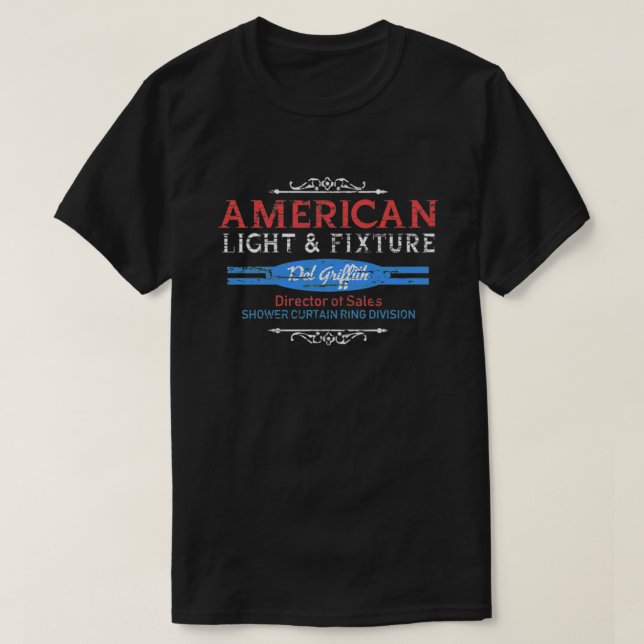 Camiseta American Light and Fixture, zona de conselhos mete (Frente do Design)