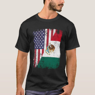 Camiseta American Mexicano Roots Half American Usa México F