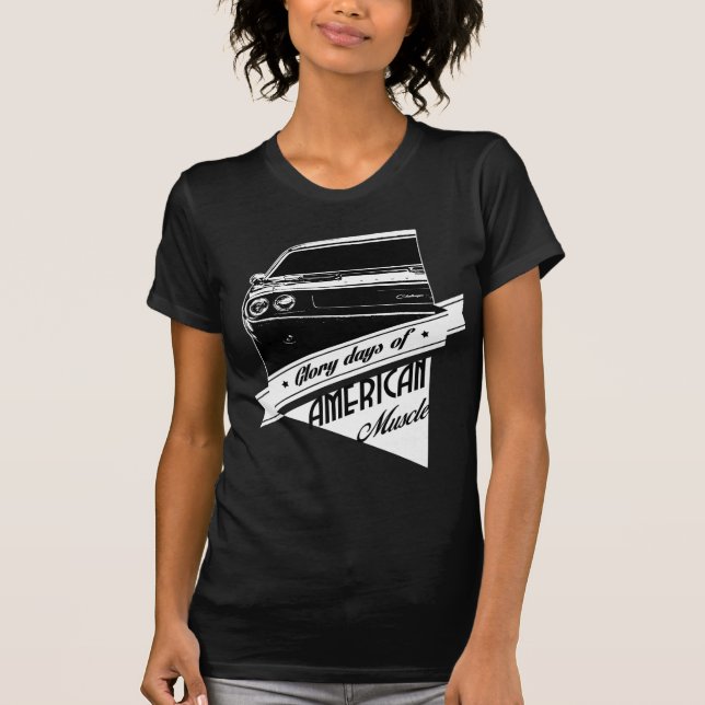 Camiseta American Muscle Glory Days 1970 Dodge Challenger (Frente)