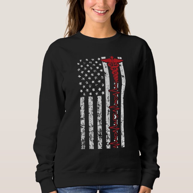 Camiseta American Nurse 4th Of July Patriotic Doctor Med St (Frente)