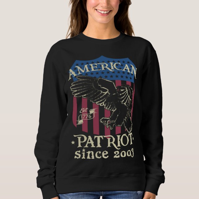 Camiseta American Patriot since 2003 Proud American for Fre (Frente)