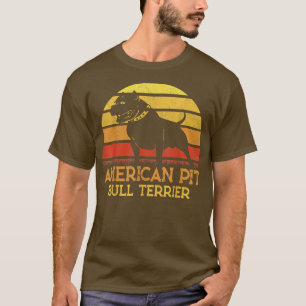 Camiseta American Pit Bull Terrier Dog Amava Pai Mãe Fathe
