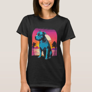 Camiseta American Pit Bull Terrier Estilo Retro dos Anos 80