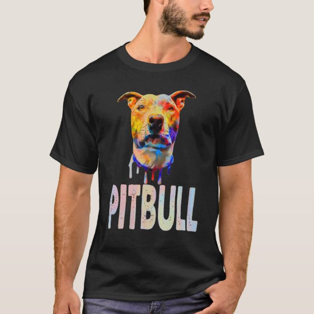 Camiseta American Pit Bull Terrier Pit Bull Papai Cachorro  (Frente)