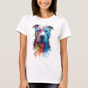Camiseta American Pitbull - Splash de Tinta de Grafite