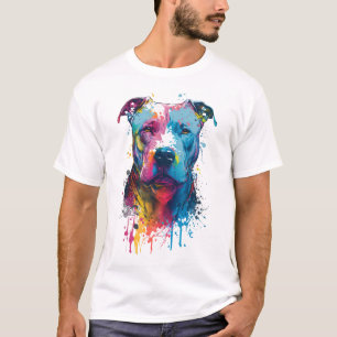 Camiseta American Pitbull - Splash de Tinta de Grafite