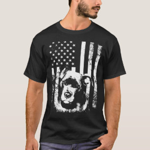 Camiseta American Pitbull Terrier Bandeira Dos EUA Patrióti