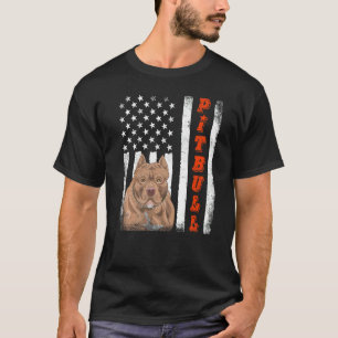 Camiseta American Pitbull Terrier Bandeira EUA  Cão