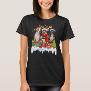 Camiseta American Pitbull Terrier Christmas Lights Papais n